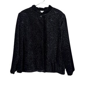 Vintage Alfred Dunner Black Jacket Size 18 Fairy Grunge Whimsigoth Preppy